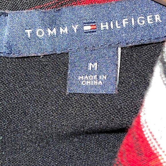 Tommy Hilfiger Women's Sweater Layered Tunic Black Knit Preppy Classic Medium - Picture 6 of 7